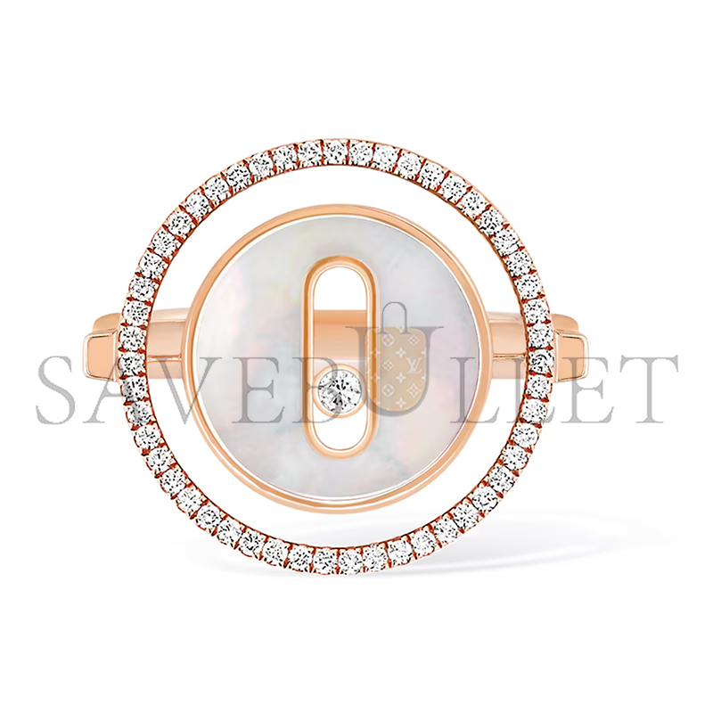 MESSIKA 18K ROSE GOLD 0.18CTTW DIAMOND AND MOTHER OF PEARL LUCKY MOVE RING 37710780 MESSIKA 18K ROSE GOLD 0.18CTTW DIAMOND AND MOTHER OF PEARL LUCKY MOVE RING 37710780